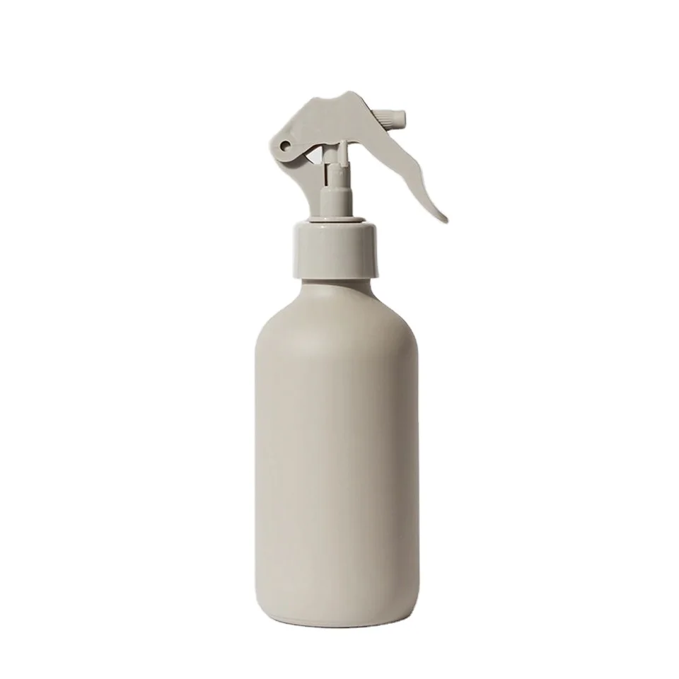 Wholesale PET Plastic Spray Bottle 200ml Clearing Packaging Round Shoulder High Pressure Hair Conditioner White Spray Bottle