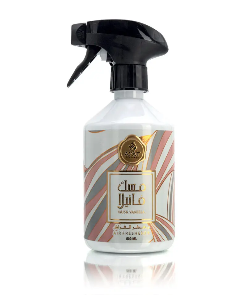 Home Perfume MUSK VANILLA 500ml by Ayat Perfumes Room refresher Spray Scented Mist For Home, Car, Interior