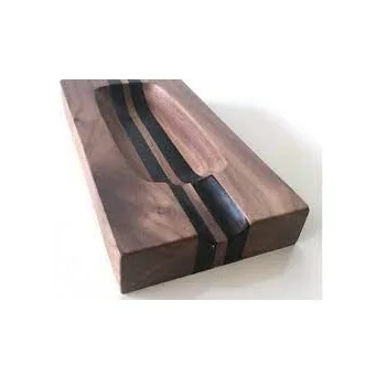 Indian Handcrafted Wood Ash Tray Clear Resin Joint Custom Color Logo Portable Indoor and Outdoor Smoking Accessories
