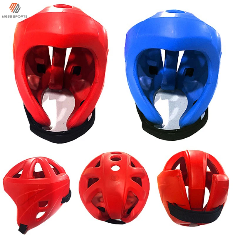 New Simple Design Solid Color red Leather Head Guard PU / Pvc Safety Helmet Head Guard Protective