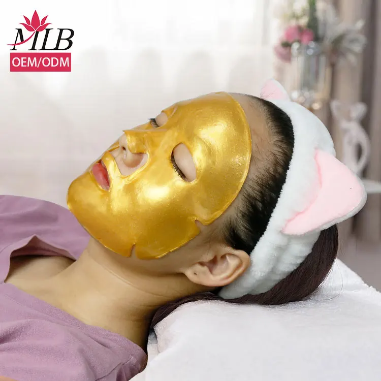 Ready To Ship Multi Color Skin Care Face Lift Peptides Facial Mask Label Spa Whitening Gold  Collagen Facial Mask