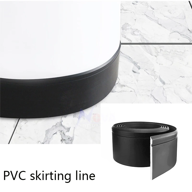 wholesale sales Self adhesive waterproofing flexible rubber skirting board for wall root decoration Floor accessories