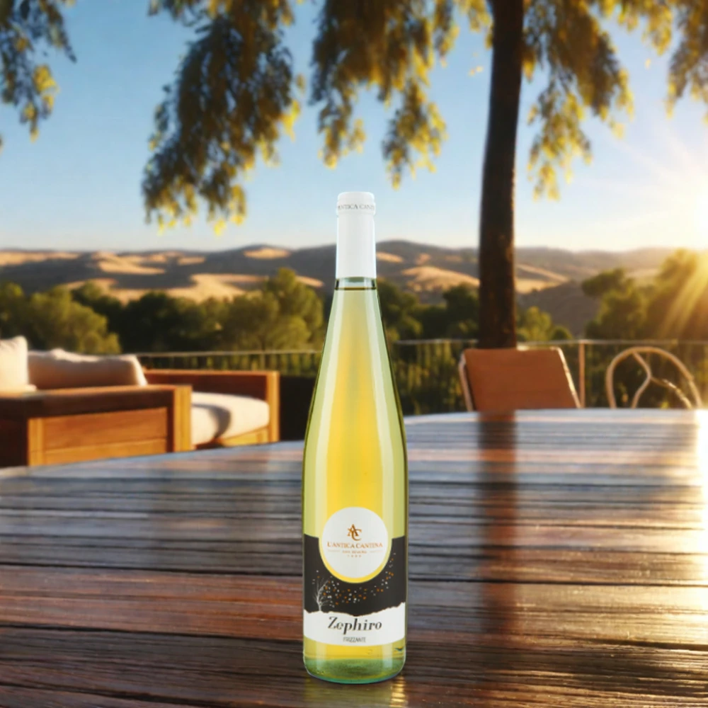 ИГП Zephiro Игристое белое вино сделанное в Италии представлено элегантной упаковке из бутылок и коробок