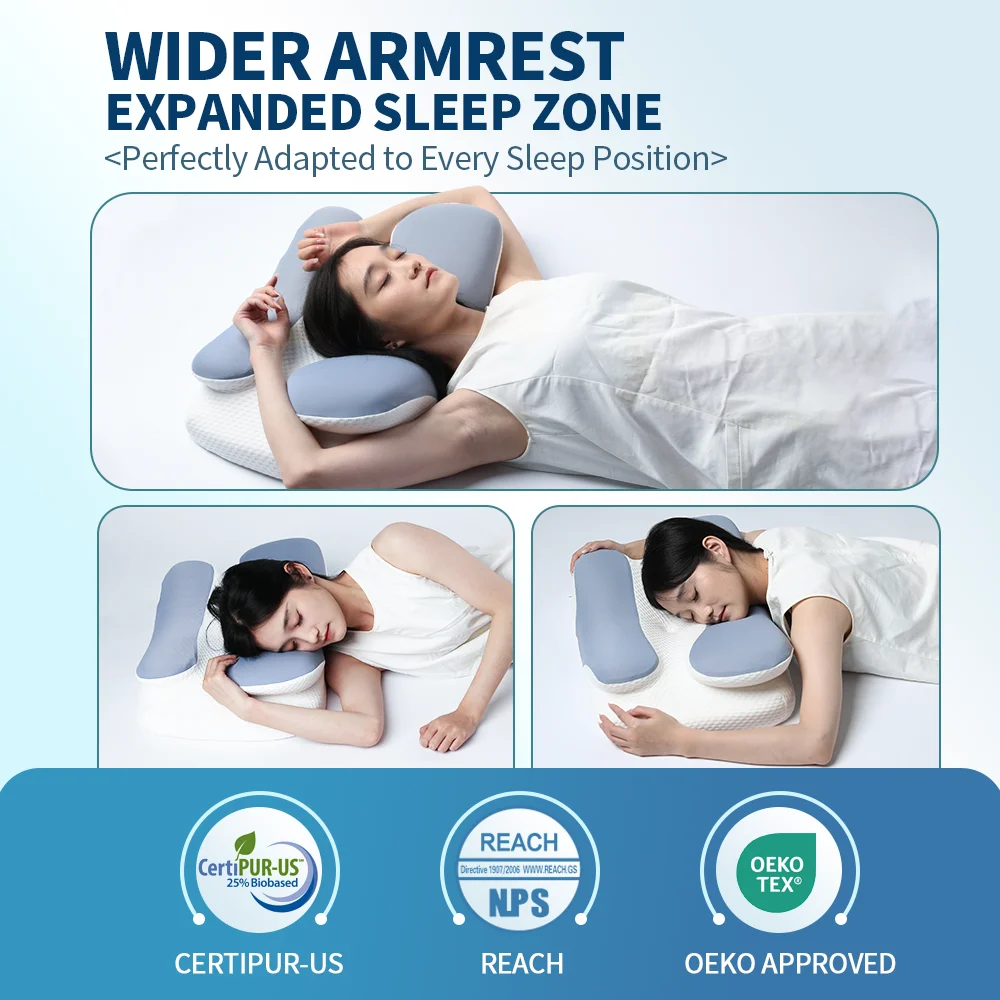 LIANDA P-118 Memory Foam Pillow Neck Support Cervical Contour Anti-snoring Orthopedic Vertebrae Sleep Bed Memory Sponge Pillow