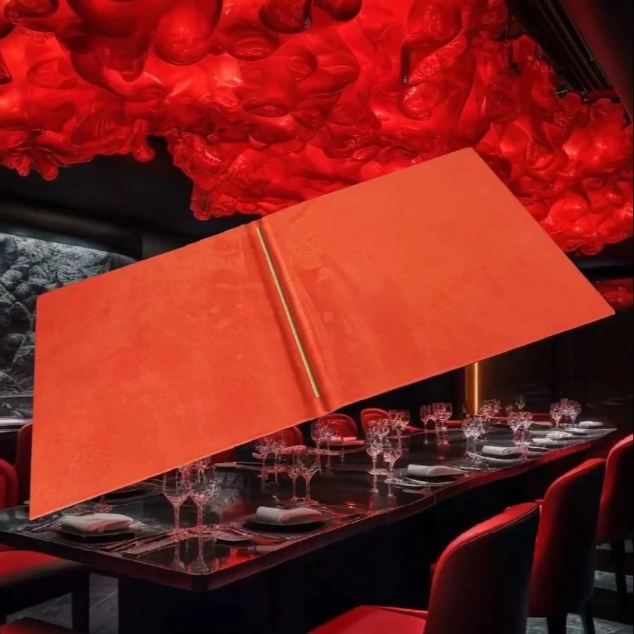 Pure leather Restaurant Menu Book Covers Hotel Bill Folders & hotel products with customized logo design
