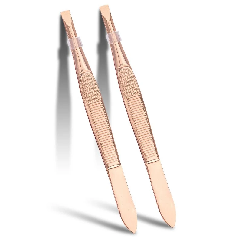1PCS Rose Gold Eyebrow Tweezers Stainless Steel Makeup Tool Incline Tip Hair Remover Cosmetic Eye Brow Clip Beauty Care Make