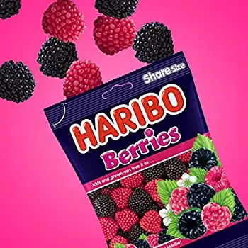 Конфеты Haribo Berry Gummi 80 г x 24 свежий запас и новая дата оптовая продажа