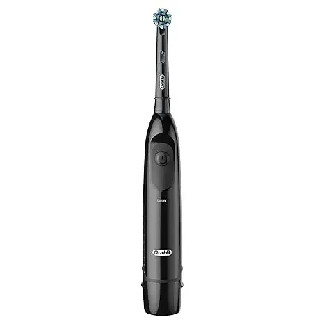 Oral-B Pro 100 Black Electric Toothbrush Battery-Powered with CrossAction Bristles Rechargeable for Kids and Adults