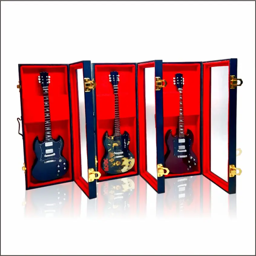 Mini Guitar Replica Famous Band in the World with ACDC Tribute Merchandise