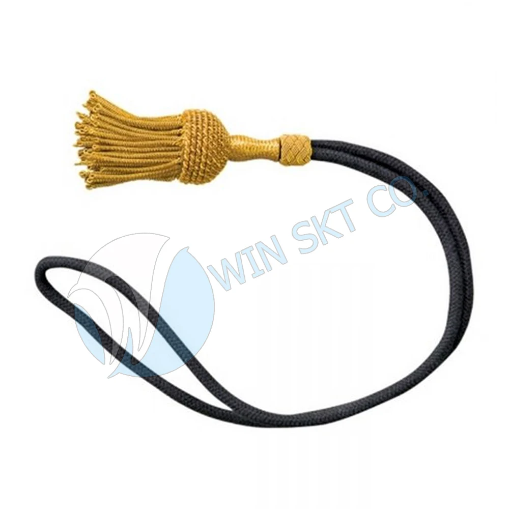 Latest Design Knots For Sword In Black Color With Golden Knots Air Force Swords Knots With Customized Design