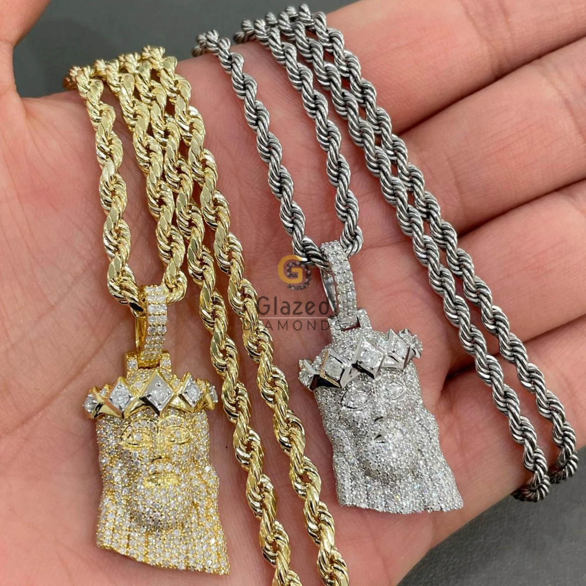 Adorn Yourself With Our 925 Sterling Silver Hip Hop Pendant Featuring Exquisite Lab Grown Diamonds That Exude Elegance