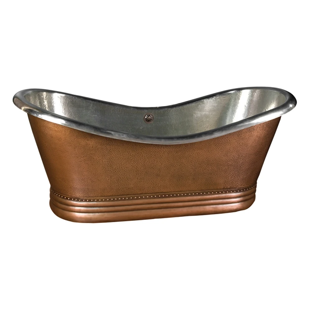 Indian Manufacturers of Handmade Copper Bath Tub Gauge Hand Hammered Antique Freestanding With Drain by Ambiance Lifestyle