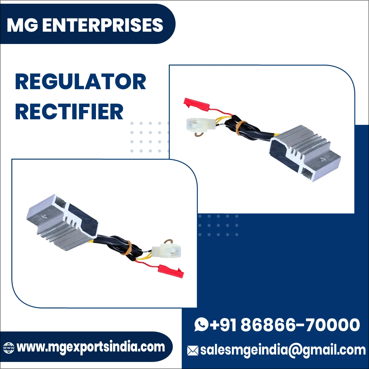 Regulator Rectifier For TVS Apache RTR 160 4V Motorcycle Manufacture From India