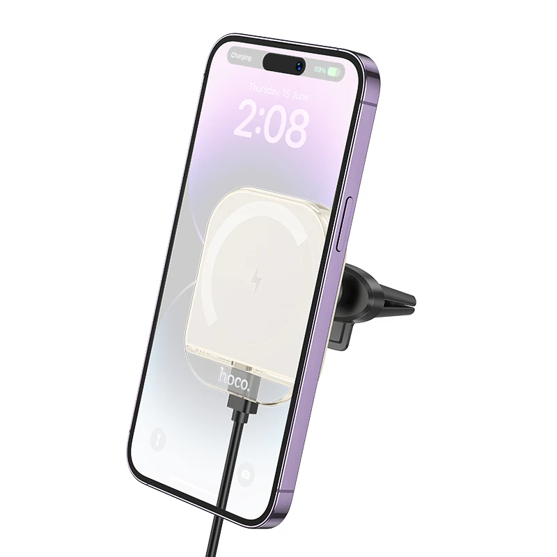 Crystal magnetic wireless fast charging car holder(air outlet)