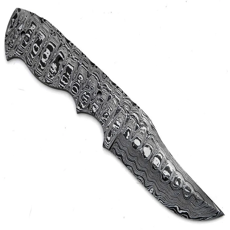 Custom Handmade Damascus Steel Professional Knife Hand Forged Blank Blade Full Tang With Cover with custom size and logo