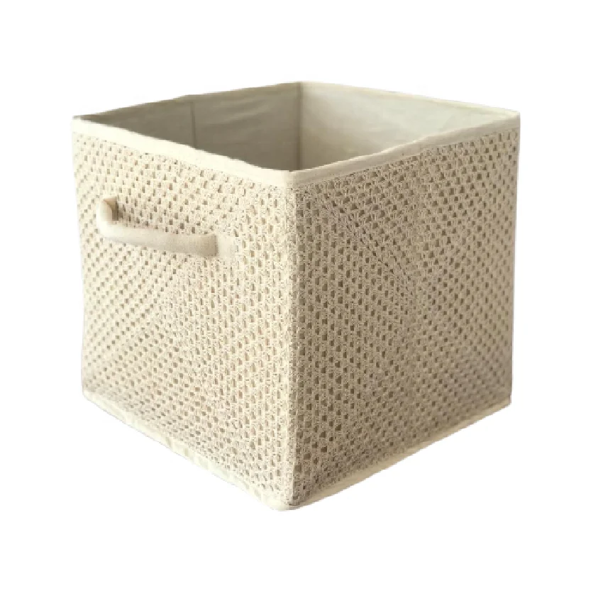 New Wholesale Luxury Hand-crochet Natural Vintage Light weight Decorative Mini Collapsible Home storage and Organization Baskets