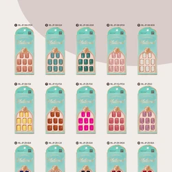 hot sell  Short Length Nail Tips Fashion French Designed Artificial Full Cover False Nails