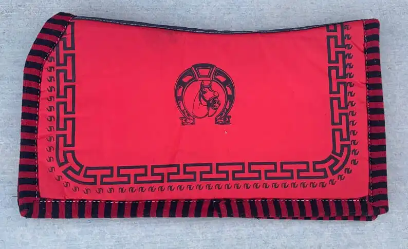 Western Saddle Blanket carona suadero charro para caballo Red Saadlepad English horse racing products from India
