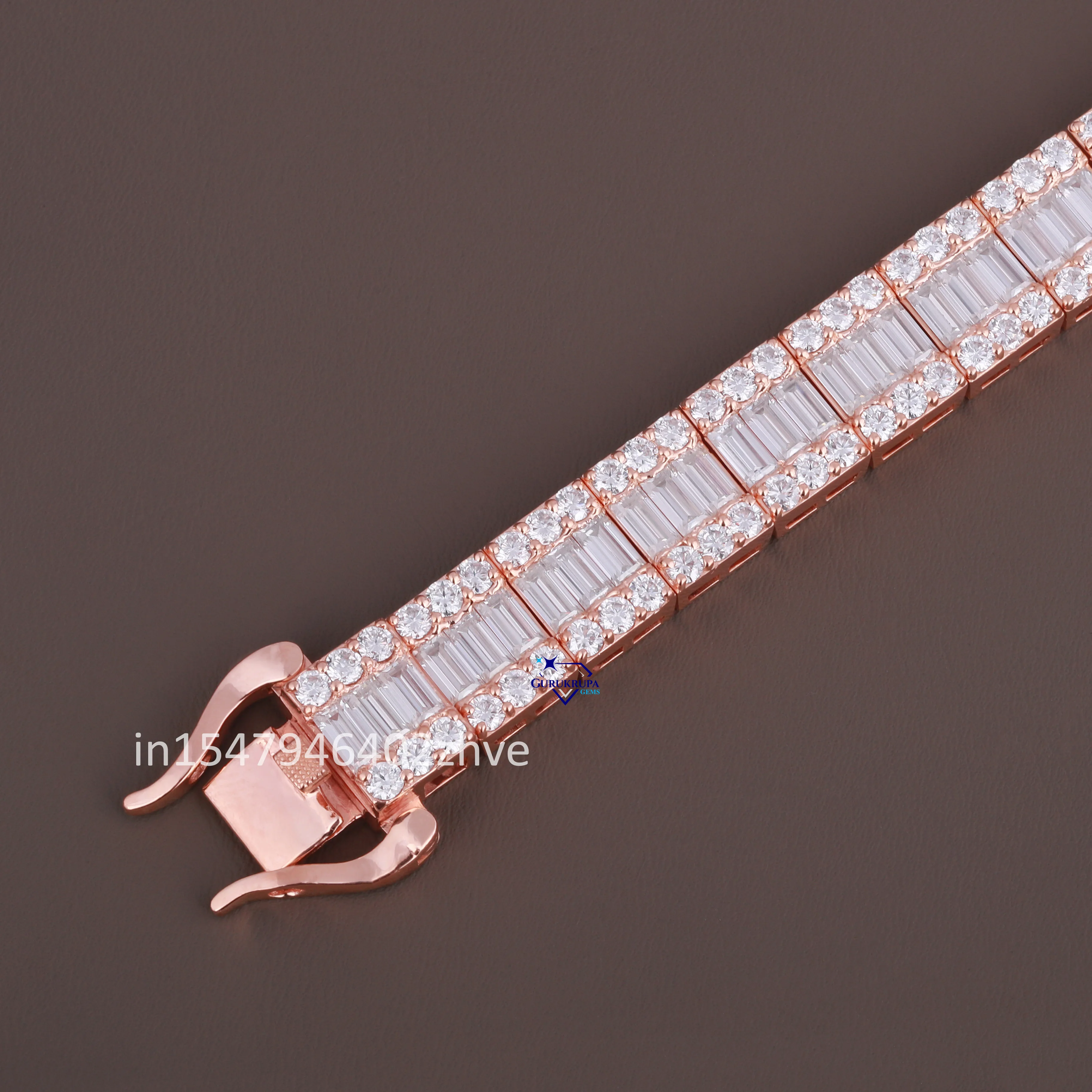 Premium Collection 925 Sterling Silver Moissanite Diamond Bracelet Unique Design Women Classic Rose Gold Lover Pattern Parties