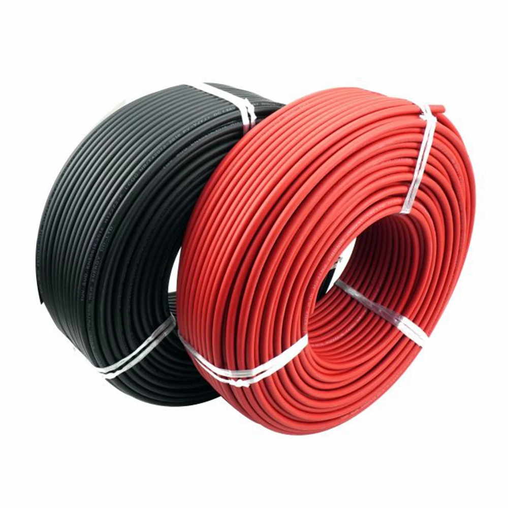 Stock Quick lead time  insulated sheath 1x6.0mm2 Solar cable 1000V 1500V DC single core 6mm 4mm XLPE photovoltaic cable