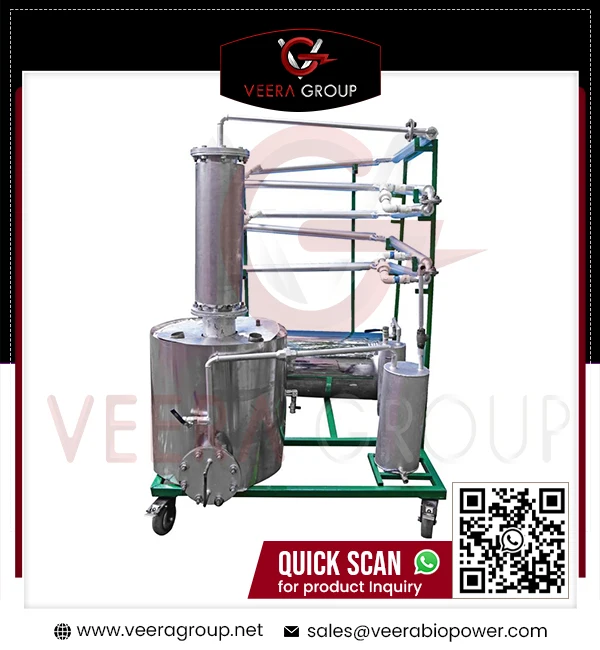 Top Quality of Veera D200sc Distillation Machines for Waste Oil to Industrial Diesel Making Made in India