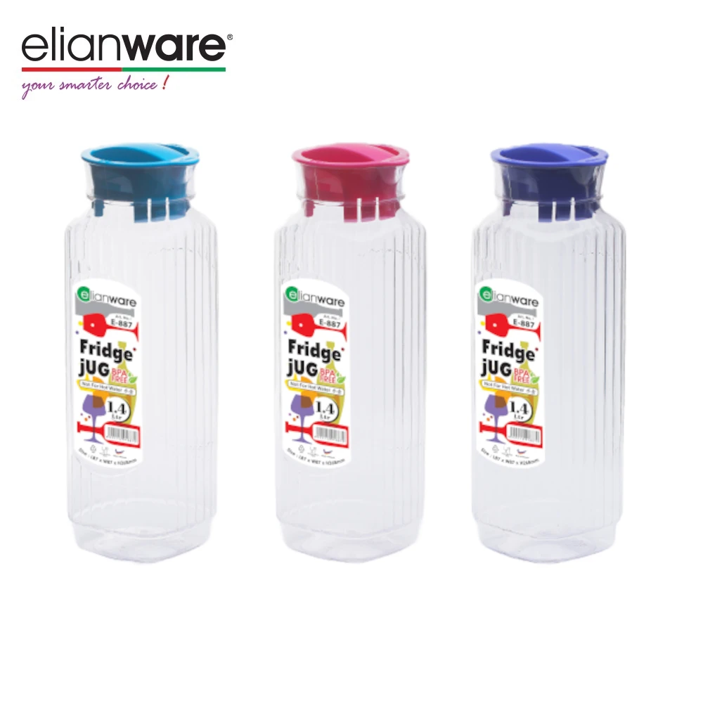 Elianware высококачественная прозрачная пластиковая бутылка для питьевой воды из ПЭТ кувшин в холодильнике