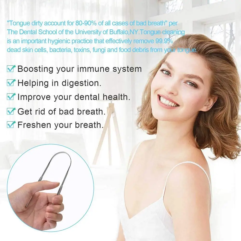Best Selling Products Tongue Scraper - Stainless Steel Tongue Cleaner and Scraper Stainless Steel Tongue Cleaner