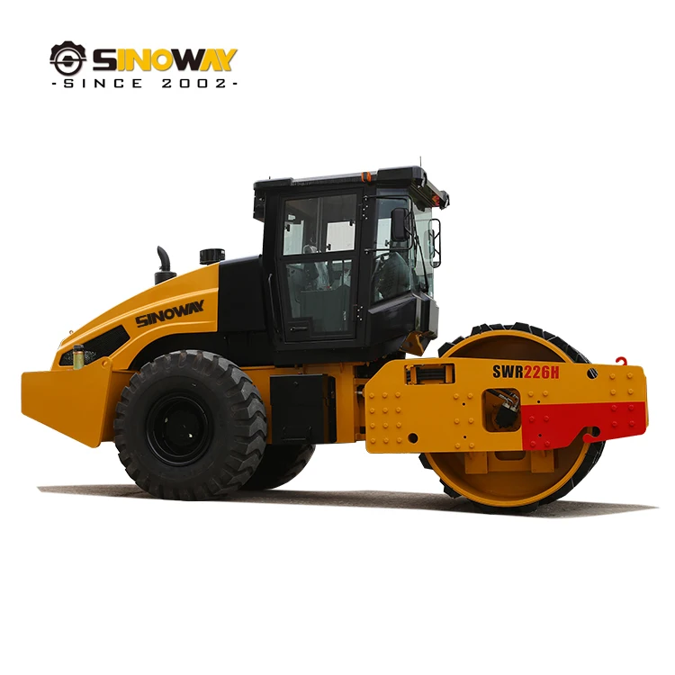 High Performance 26 ton single drum vibrating padfoot roller for sale