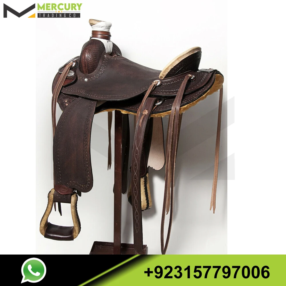 Кожаное седло Western Horse УЭЙД РАНЧО ципан коричневый хиласон