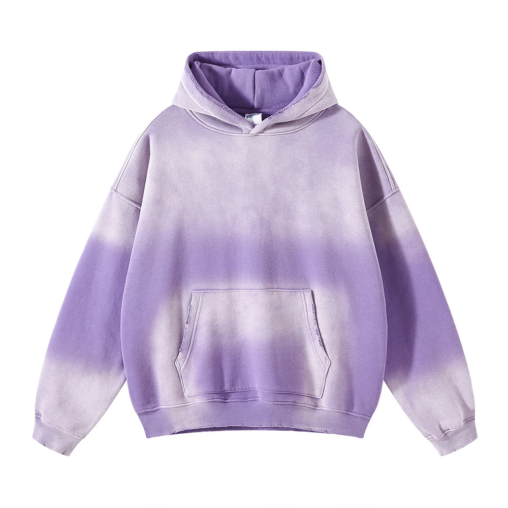High quality 100% cotton acid washed hoodie High Streetwear vintage sweatshirts stone washed vintage oversized pullover hoodies