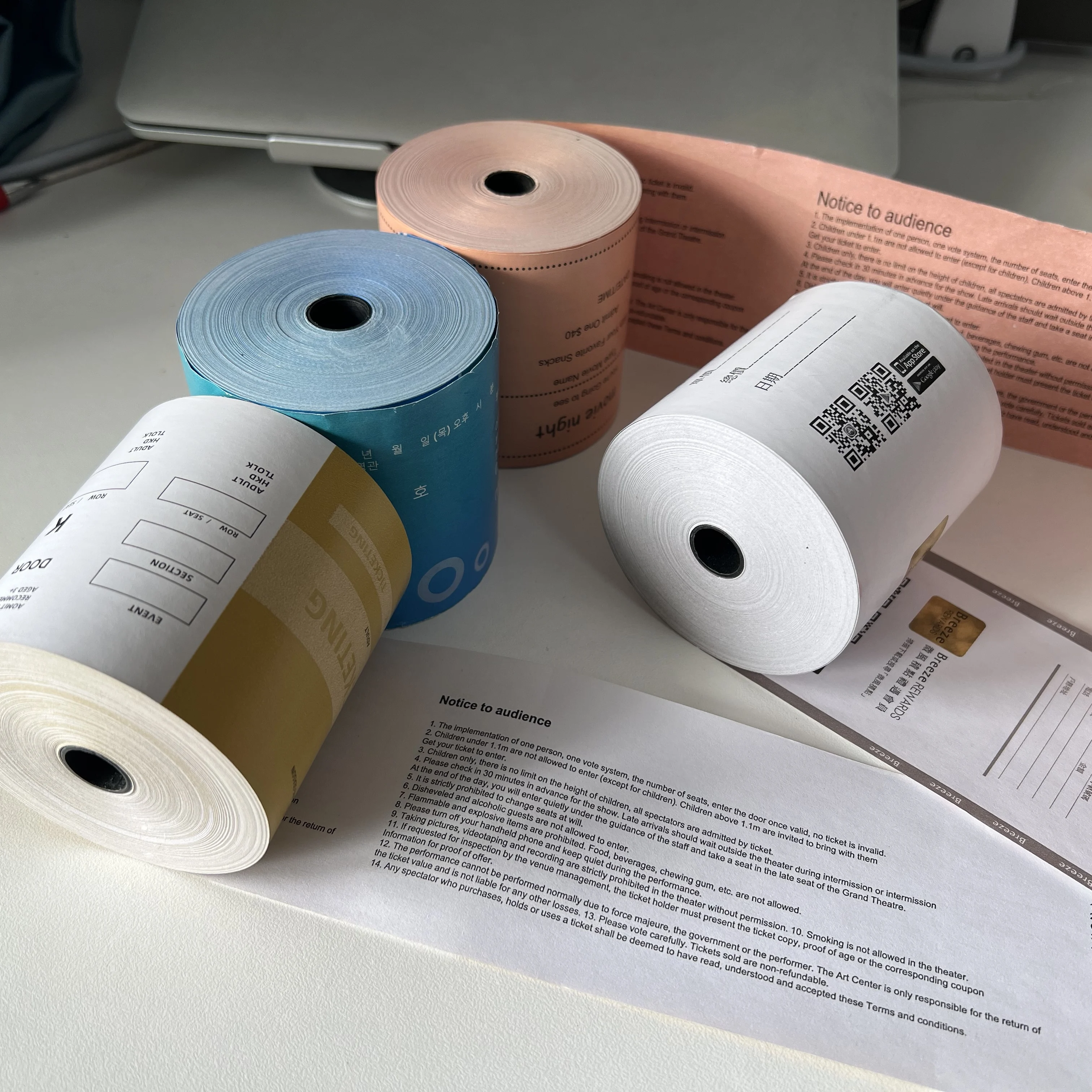 Custom Secure Value Coated Paper Event Tickets Hologram Security Logo Checked for Entrance Admission Greeting Card Style