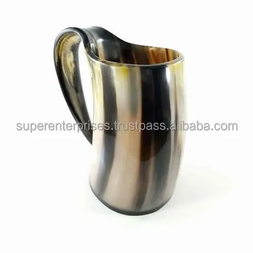Vintage Horn Mug Best Indoor Decor Unique Material Design With Natural Colored Highly Design Drinking Mug