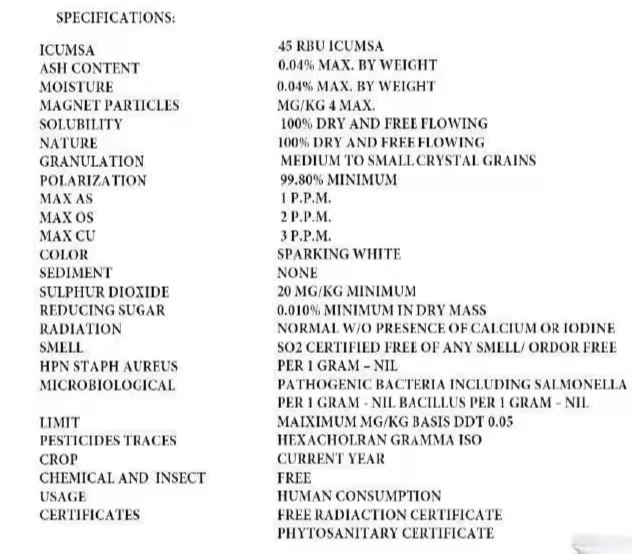 Icumsa 45 Sugar from Thailand  Ready To Export