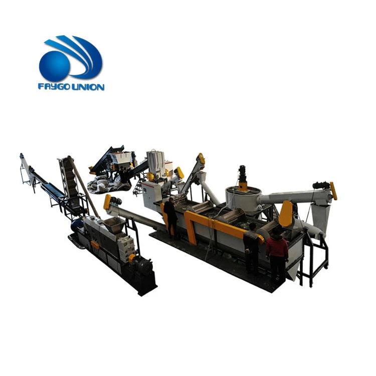 FAYGO UNION 500kg/h PET bottle crushing washing drying recycling line PET recycling plant