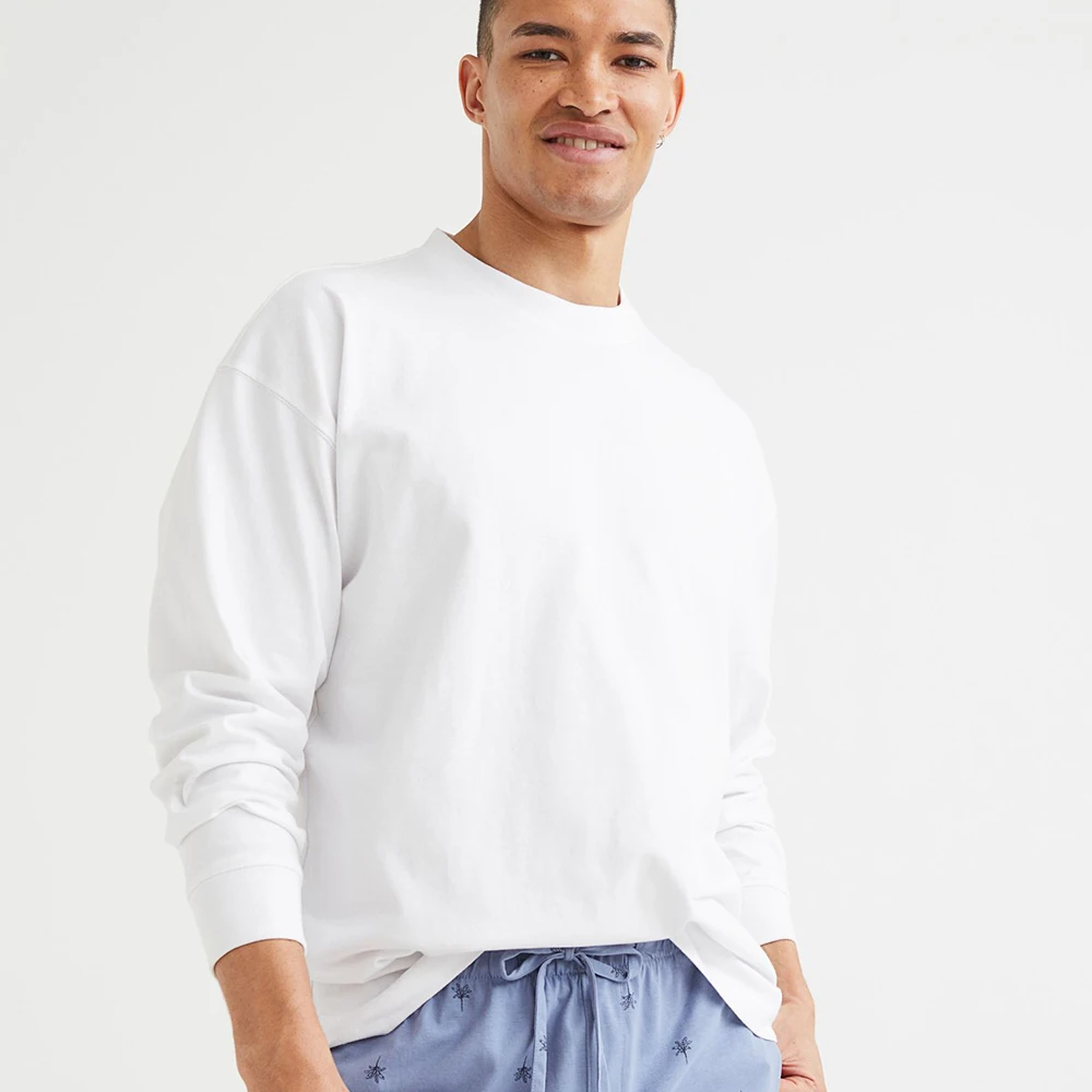 High Quality Men Summer Mens V Neck sleep casual wear print mens pajama