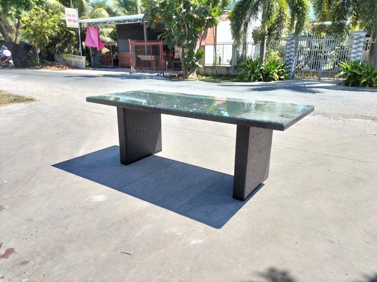 PRCF-174 Outdoor Coffee wicker rattan furniture factory leisure relaxing seating outdoor garden sets Dining set whole sale