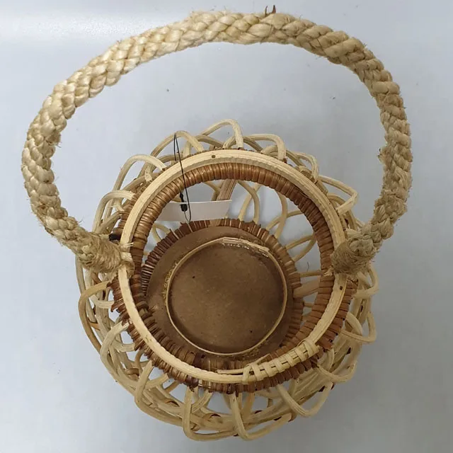 Wholesale handmade home decor craft natural lampshade decoration handicraft product living room vietnam rattan lanterns