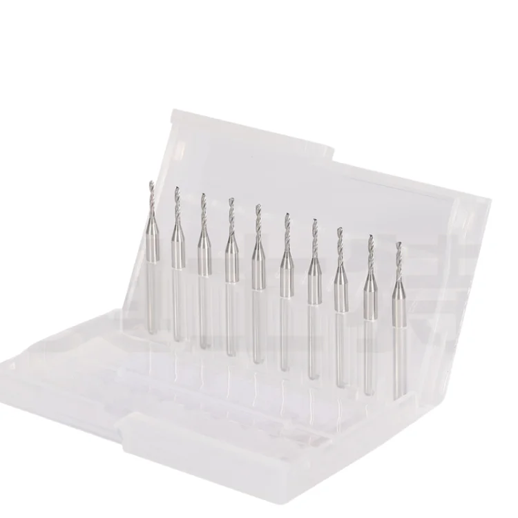 0.5*3 PCB Engraving Bits Drilling Hole Tool Carbide Micro End Mill Engraving Milling Cutter CNC Router Bits