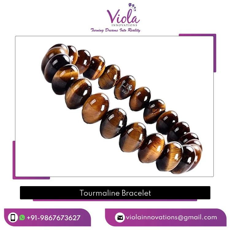 Leading Bulk Exporter Selling Tiger Eye Natural Stone Beads Women Fashion Tourmaline Bracelet for Genuine Buyers