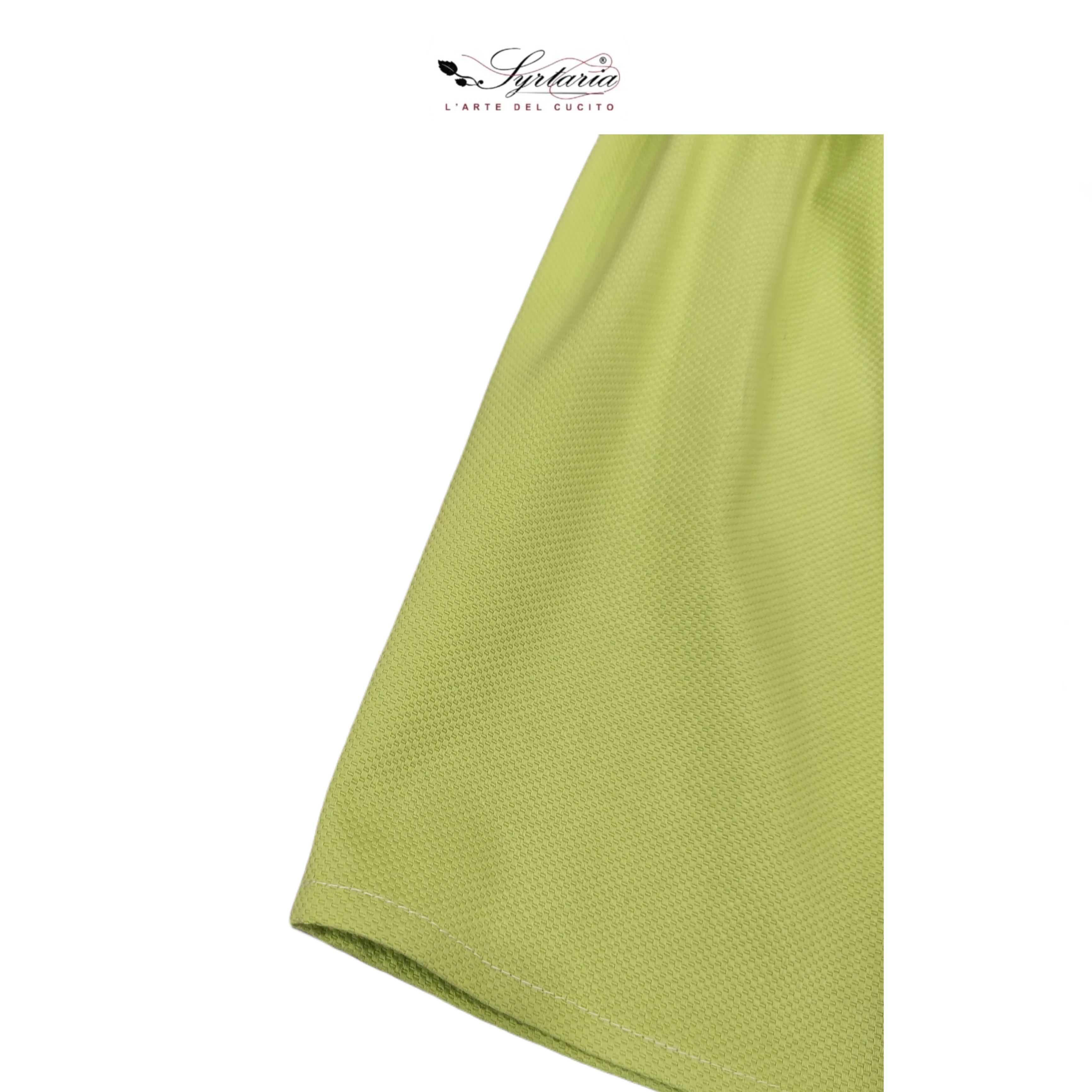 Fashionable skirt with elastic waistband. Made Italy fabrics Handmade clothing creations cotton pique spring outfit colors