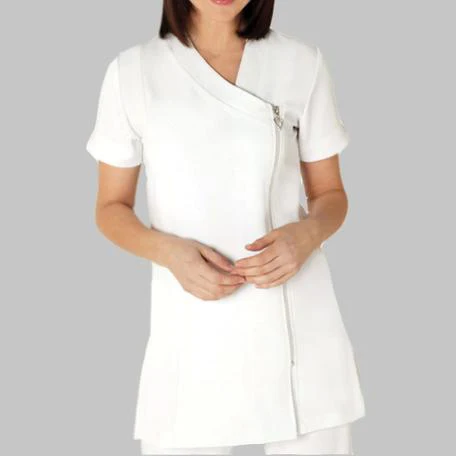 Spa Tunic Long Sleeve Hotel Spa Uniform Salon Pet Shop Uniform Fashion Slim Fit Top Scrub Clothes Women Scrubs barbers tunic