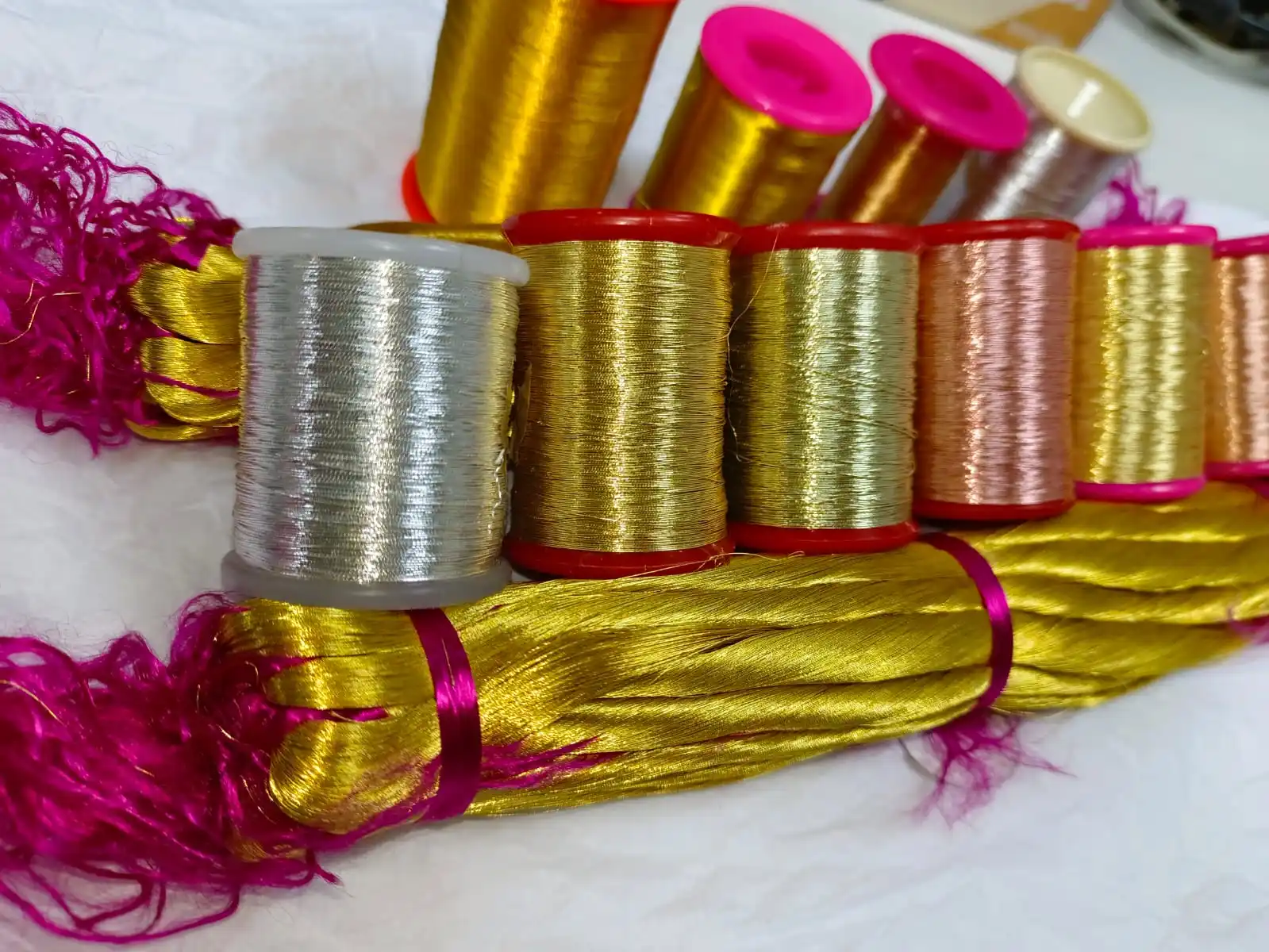 Lurex Real Silver Thread for Embroidery Weaving Hand Knitting High Tenacity Registered Trademark