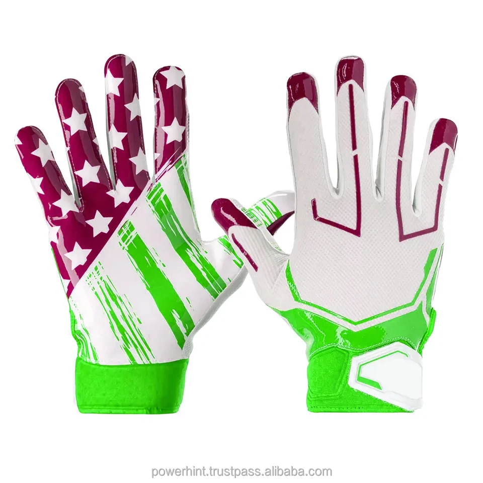 New Arrival Best Design American Football Gloves Full Finger Custom Leather Training Wear for Sports Entertainment