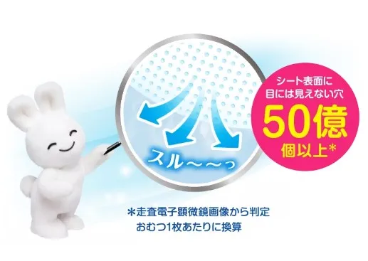 Hot Sale Kao Merries Air Through (Tape type) Japanese Disposable Baby Diaper from New Born to M size