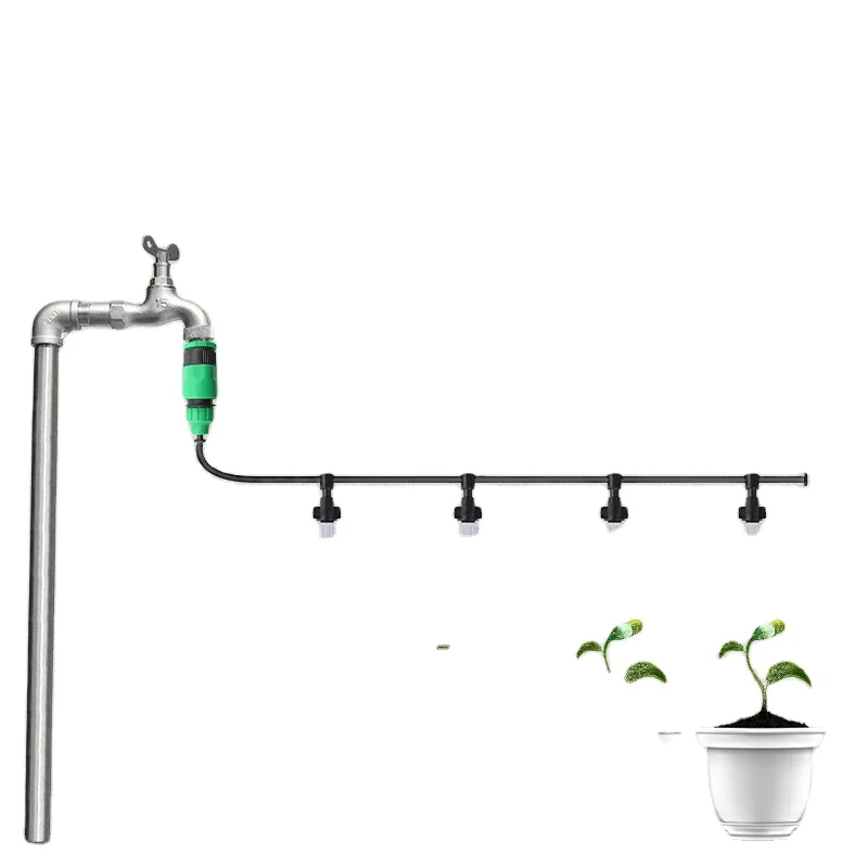 DLL580 10 М шланг патио система туманообразования 10 насадок туманообразующая система охлаждения Балконная тепличная Оросительная Система опрыскивателя