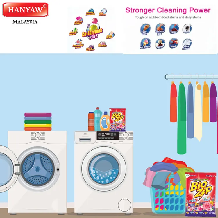 [Malaysia] Fast Shipping Bio Zip Magical Bloom Powder Detergent ( 8 Packs x 2.3Kg /Ctn )