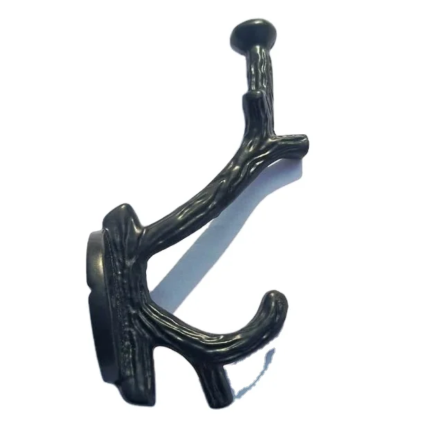 5 Heavy Duty Black Metal Wall Hooks Key Hooks Wall Hanger Coat Hook Rail for Coat Hat Towel Wooden Doors Iron Brass Zinc Steel