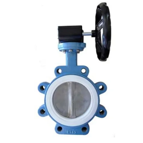 KEFA PN6 DN50 2inch PTFE Ductile Iron Lever Manual High Performance Lug Butterfly Valve