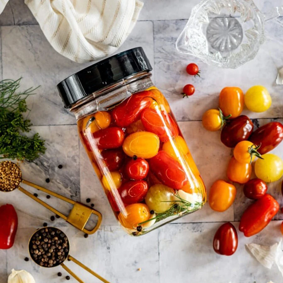 Factory price whole tomato pickles preserved in cans cheap price canned cherry tomatoes from Vietnam