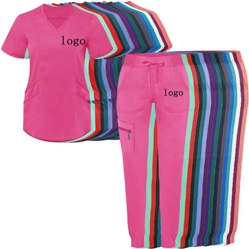 2023 Wholesale New Doctor Hospital Uniform Sets Womens Jogger Set Best Selling Spandex Breathable Female Medical